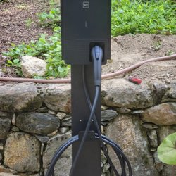 Demo Electrical Services - Car charger on pedestal mount outdoor