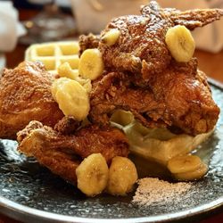 The Flying Monkey Grill Bar - Chicken & Bananas Foster Waffles
