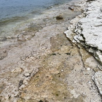 Lake Point Motel - Beach is layers of natural limestone. So neat. - Hotels Near Me - Lakeside Marblehead, Ohio