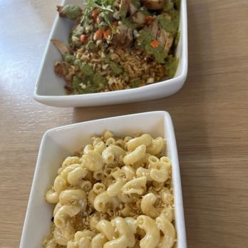Vessel Kitchen - Chicken and grains (top) and mac and cheese (bottom) - Comfort Food Near Me - Salt Lake City, Utah Vessel Kitchen - Chicken and grains (top) and mac and cheese (bottom) - Comfort Food Near Me - Salt Lake City, Utah