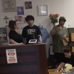 Schoolware Uniforms - They should remove that sign with the be nice to people bc they are NOT