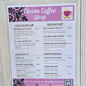 Bloom coffee shop - Non-Coffee Menu - Coffee & Tea Near Me - King City, California