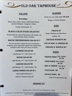 Menu photo 1 Old Oak Taphouse Plantersville, TX Menu photo 1 Old Oak Taphouse Plantersville, TX