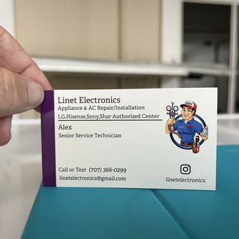 Linet Electronics & Appliances - Business card - Appliances & Repair Near Me