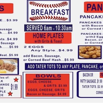 Benchwarmers Cafe - Breakfast menu - American Near Me - Jacksonville, Florida
