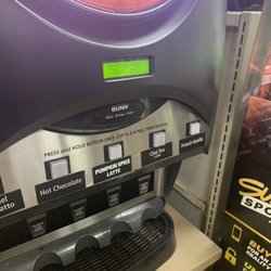 7-Eleven - The hot beverage machine. They always have Chai Latte year round and pumpkin spice when in season.