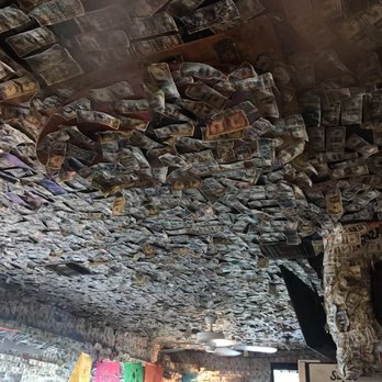 Cantina Captiva - Interior, covered with 1 dollar notes - Mexican Near Me - Captiva, Florida
