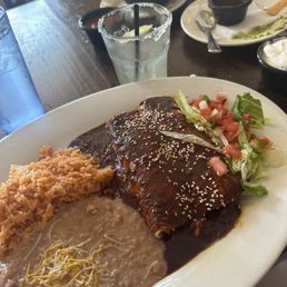 Mole enchiladas