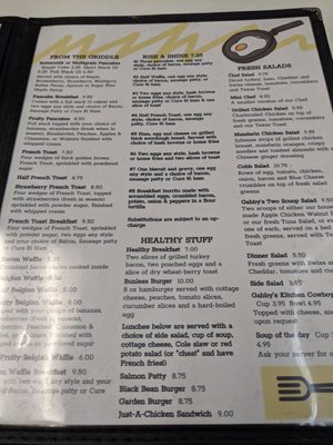 Menu photo 2 Gabby's Kitchen Chino Valley, AZ