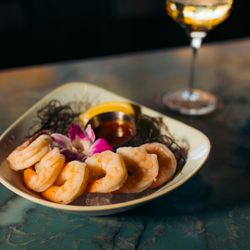 Fresh chilled shrimp cocktail