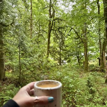 TreeHouse Point - Coffee made in the morning in the cabin - Bed & Breakfast Near Me - Issaquah, Washington