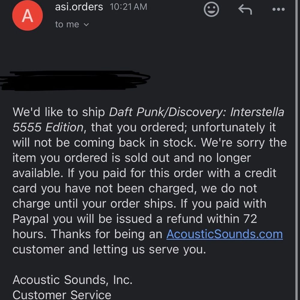 Acoustic Sounds - The news that they were wrong and I have no chance of receiving this record - Music & DVDs Near Me - Salina, Kansas