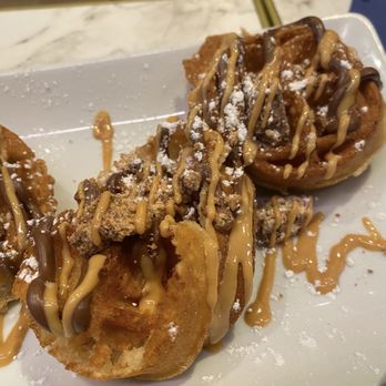 Baraki - NUTELLA & PEANUT BUTTER WAFFLES absolutely DELICIOUS - Cocktail Bars Near Me - New York, New York