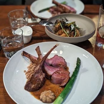 Restaurant Gish - April menu - rack of lamb with gangdoenjang - New American Near Me - Santa Clara, California