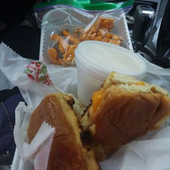 By Felecia - Kids grilled cheese with a lollipop goldfish animal crackers and ice cream on the side she knows how to do it up - Soul Food Near Me - Eastpointe, Michigan