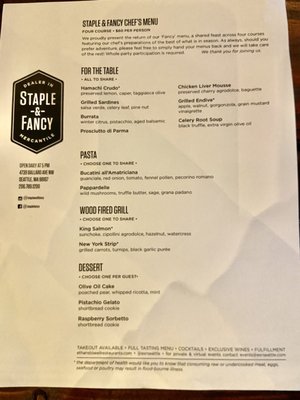 Menu photo 7 Staple & Fancy Seattle, WA