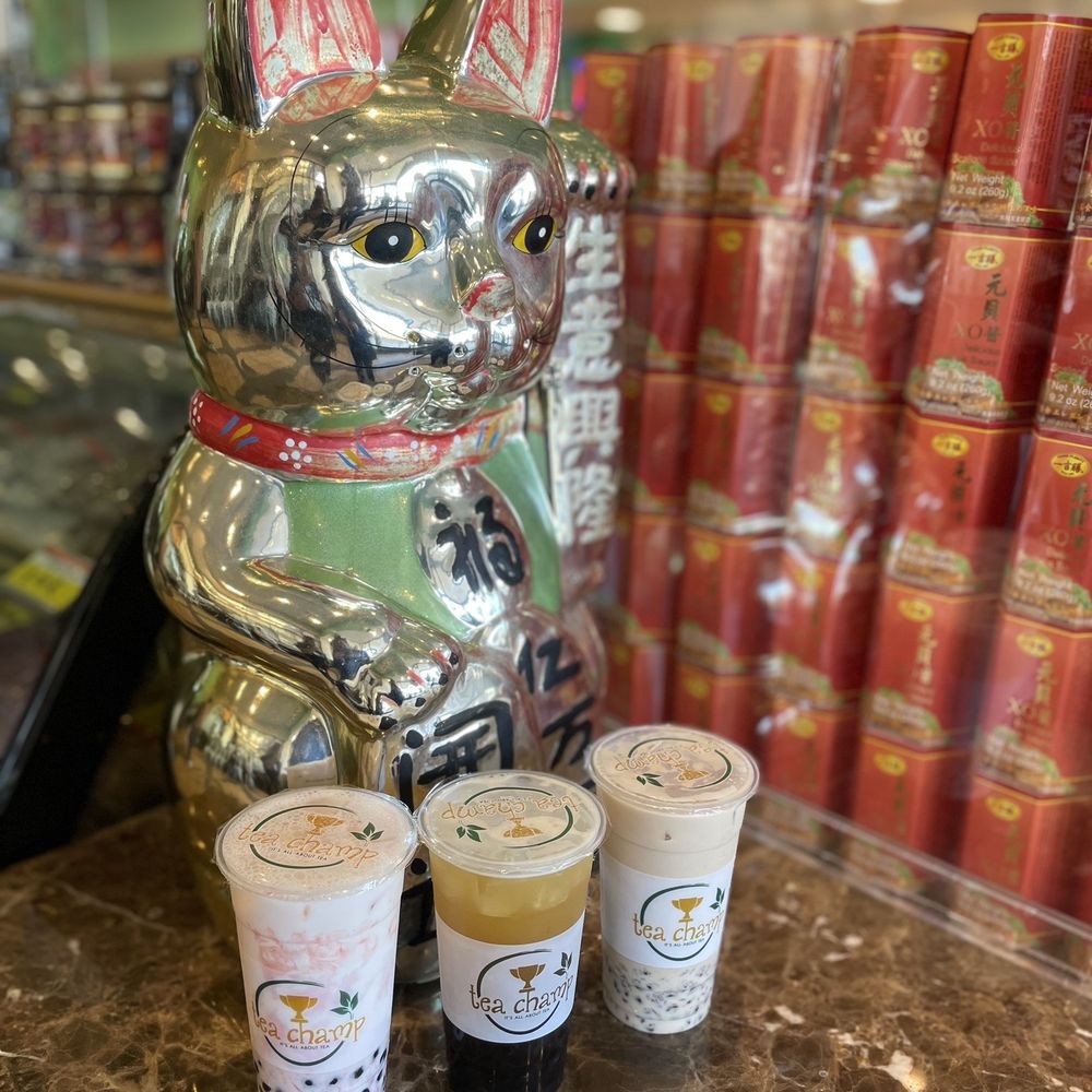 Tea Champ - Strawberry milk tea, lychee green tea with boba, roasted milk tea with red bean. - Bubble Tea Near Me - Hacienda Heights, California Tea Champ - Strawberry milk tea, lychee green tea with boba, roasted milk tea with red bean. - Bubble Tea Near Me - Hacienda Heights, California