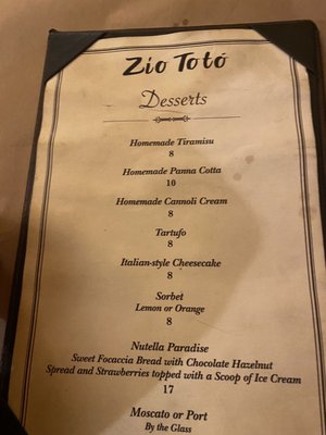Menu photo 4 Zio Toto Brooklyn, NY