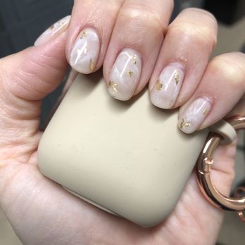 Simply By Cindy - Stone nails with gold - Nail Salons Near Me - Orange, California Simply By Cindy - Stone nails with gold - Nail Salons Near Me - Orange, California