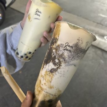 Jam Jam Tea Lab - Oreo Cream Boba Fresh Milk Tsubaki Oolong Milk Tea - Bubble Tea Near Me - Irvine, California