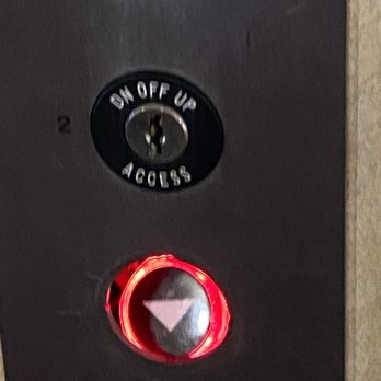 Hilton Garden Inn Florence - Elevator button is shoved all the way through, potential electrical hazard. - Hotels Near Me - Florence, South Carolina