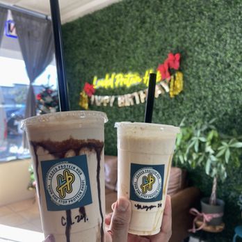 Loaded Protein Hub - Chunky Monkey (left) & Mazapan (right) - Coffee & Tea Near Me - Hawaiian Gardens, California Loaded Protein Hub - Chunky Monkey (left) & Mazapan (right) - Coffee & Tea Near Me - Hawaiian Gardens, California