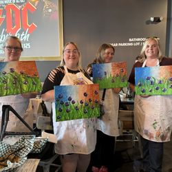 Penelope Fox Art Studio - Finished artwork from a group at the event