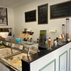 Trolley Car Creamery - Menu and front counter