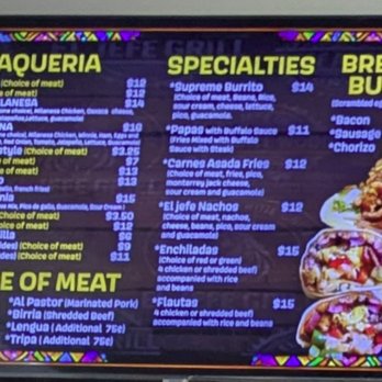 EL Jefe Grill - Menu (May 2026) - Chicken Shop Near Me - Tigard, Oregon EL Jefe Grill - Menu (May 2026) - Chicken Shop Near Me - Tigard, Oregon