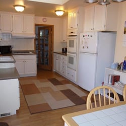 Spacious, well-equipped kitchen.