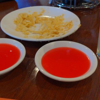 Mayflower Chinese Cuisine - They offere chips that can be dipped in sweet and sour sauce or hot mustard. - Chinese Near Me - Chandler, Arizona