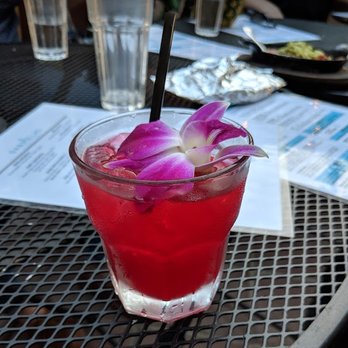 Gabriela's Downtown - Besos de Jamaica - cocktail made with mezcal, hibiscus, lime, and agave. - Mexican Near Me - Austin, Texas