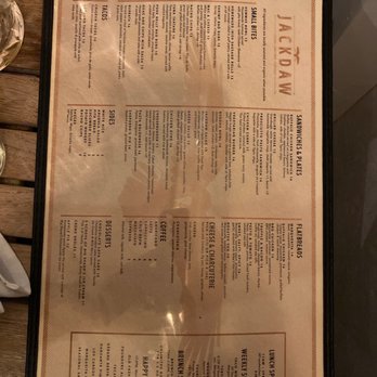 Jackdaw - Menu - Cocktail Bars Near Me - New York, New York