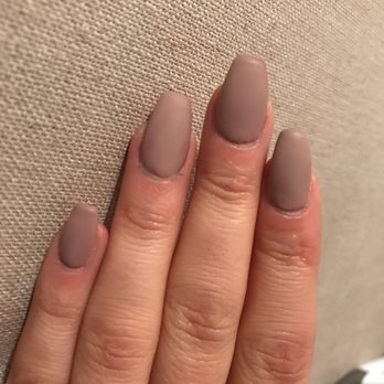 M & W Nail - Nude matte coffin shape nails :-) $25 plus extra $3 shaping charge - Nail Salons Near Me - New York, New York M & W Nail - Nude matte coffin shape nails :-) $25 plus extra $3 shaping charge - Nail Salons Near Me - New York, New York