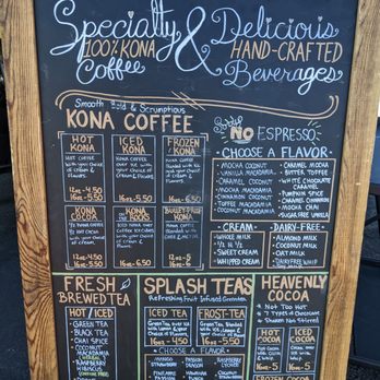 Kona Coffee House - Menu - Food Trucks Near Me