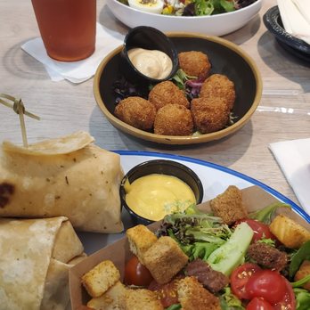 Cask & Larder - Turkey Wrap, Hushpuppies, Cobb Salad - Southern Near Me - Orlando, Florida Cask & Larder - Turkey Wrap, Hushpuppies, Cobb Salad - Southern Near Me - Orlando, Florida
