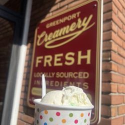 Greenport Creamery - Coconut and pistachio gelato