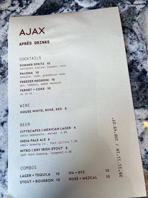 Menu photo 3 Ajax Downtown Denver, CO