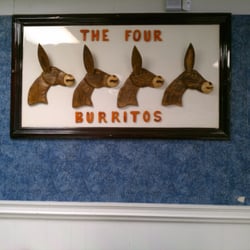 Four Burritos Diner - Cute, quirky Four Burritos wooden sign