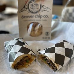 B's Craft Deli & Market - Korean Philly Cheesesteak and chips