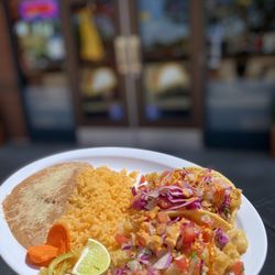 Ta Con Todo - fried fish taco Combo Plate
