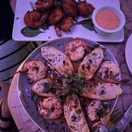 Apps: shrimp scampi and coconut shrimp 5/5