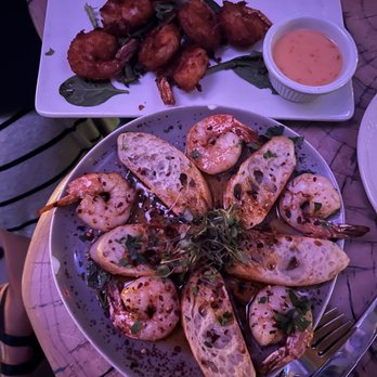 Redwood Cafe - Apps: shrimp scampi and coconut shrimp 5/5 - New American Near Me - Modesto, California