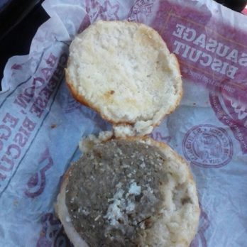 Hardee's - Sausage biscuit unwrapped from hardees - Fast Food Near Me - Conover, North Carolina