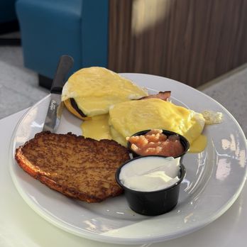 Siegel's Bagelmania - The Bugsy Siegel with potato pancake - Delis Near Me - Las Vegas, Nevada