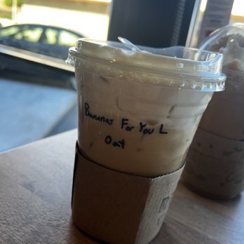 Rekindle Coffee - Bananas for you latte with oat milk - Cafes Near Me - Orange, California