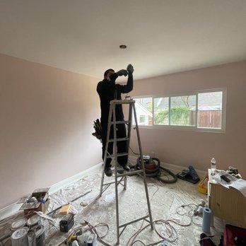 Sol Electric - Danny doing a ceiling fan installation in our daughter's room - Electricians Near Me Sol Electric - Danny doing a ceiling fan installation in our daughter's room - Electricians Near Me