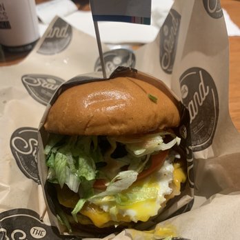 The Stand - American Classics Redefined - Impossible burger with avo and egg- so good - New American Near Me - Pasadena, California