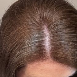 SmartStyle - The first photo is my normal color and the second. Is the auburn red and showing my gray immediately after I went home .
