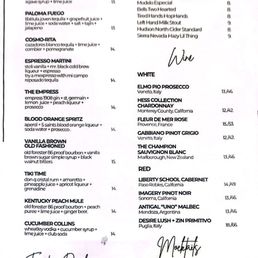 Drink Menu Drink Menu